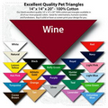 14"x14"x20" Blank Wine Red Solid Imported 100% Cotton Pet Bandanna